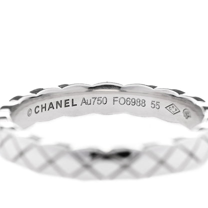 Chanel 18K White Gold Mini Coco Crush Ring 55 7.25 4 of 4