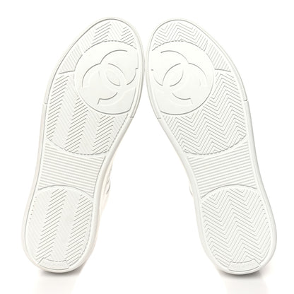 Chanel Calfskin CC High Top Sneaker 40 White 5 of 8