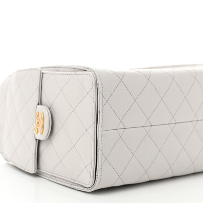 Chanel Caviar Quilted Small Chanel 25 Handbag Light Grey 8 of 10