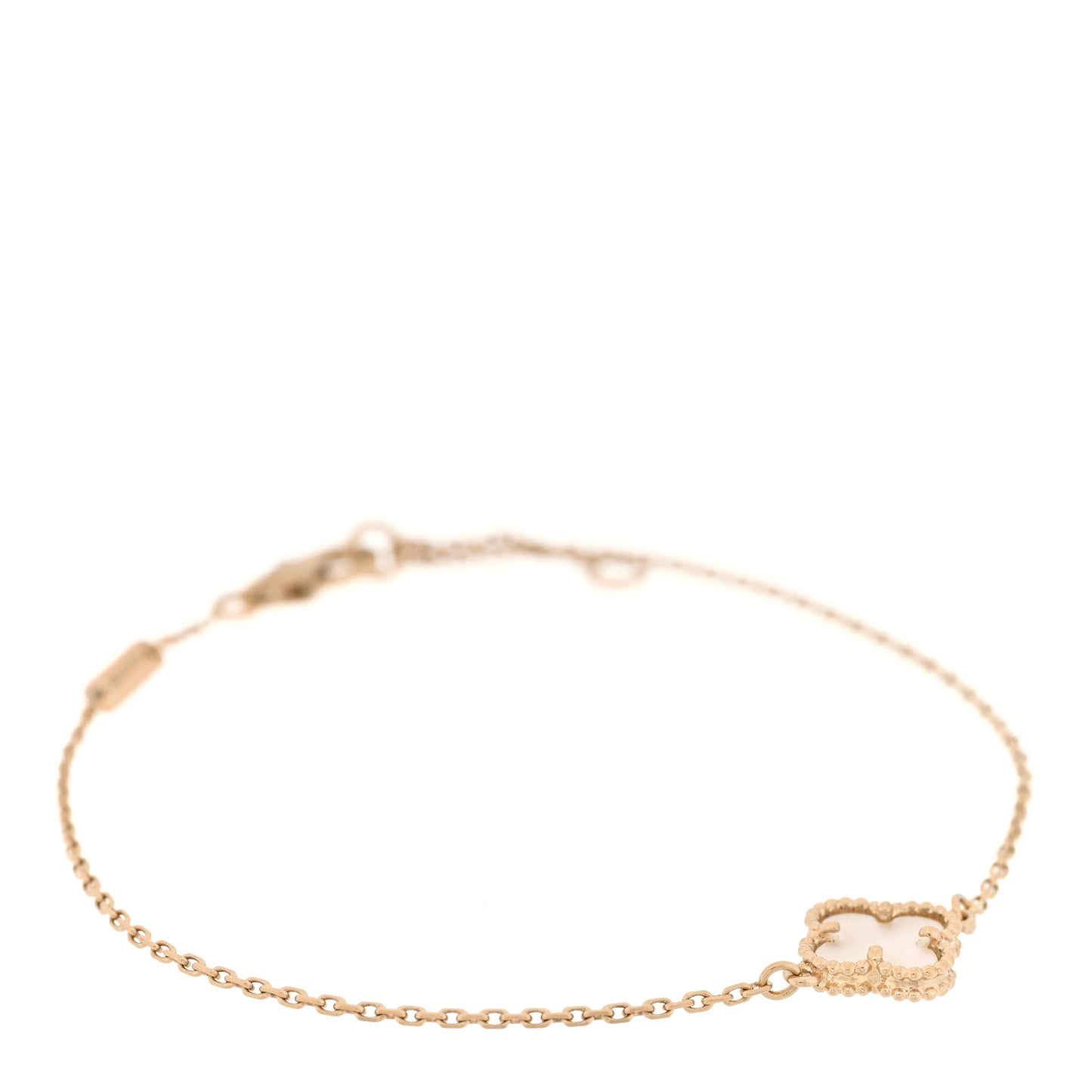 18K Yellow Gold Mother of Pearl Sweet Alhambra Bracelet