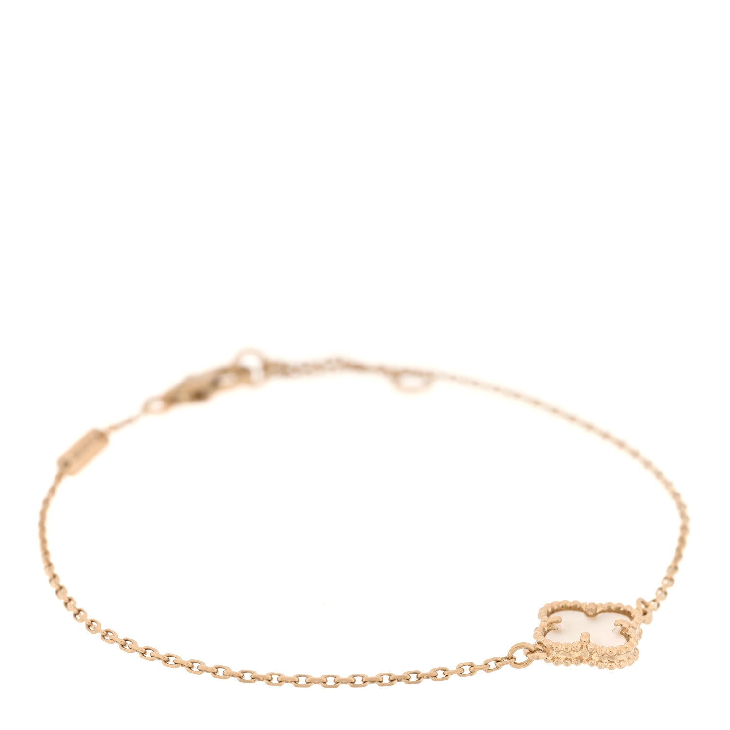 Van Cleef & Arpels 18K Yellow Gold Mother of Pearl Sweet Alhambra Bracelet 1 of 4