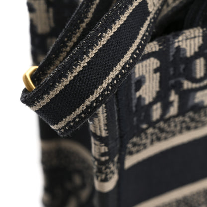 Christian Dior Oblique Mini Book Tote With Strap Blue Multicolor 13 of 14