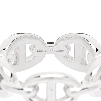 Hermes Sterling Silver PM Chaine d'Ancre Enchainee Band Ring 52 6 5 of 8