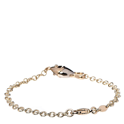 Bulgari 18K Yellow White Gold Fish Chain Bracelet 3 of 4
