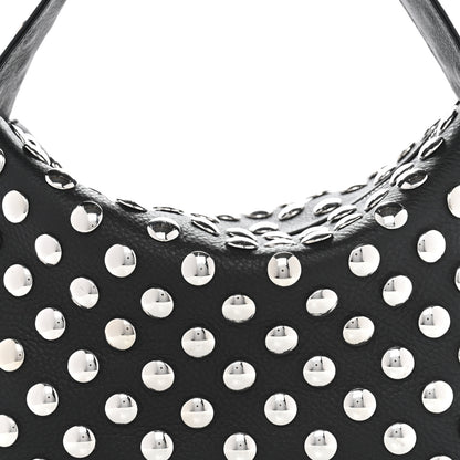 Khaite Pebbled Sport Calfskin Studded Elena Black 6 of 8