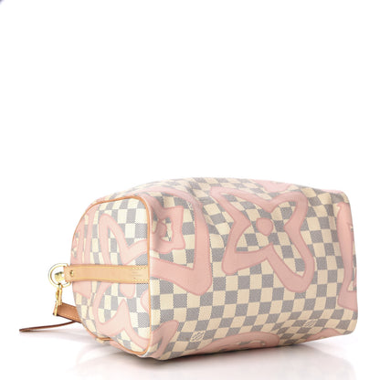 Louis Vuitton Damier Azur Tahitienne Speedy Bandouliere 30 Rose Ballerine 5 of 10