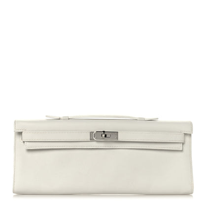 Hermes Swift Kelly Cut Clutch Pochette White 1 of 10