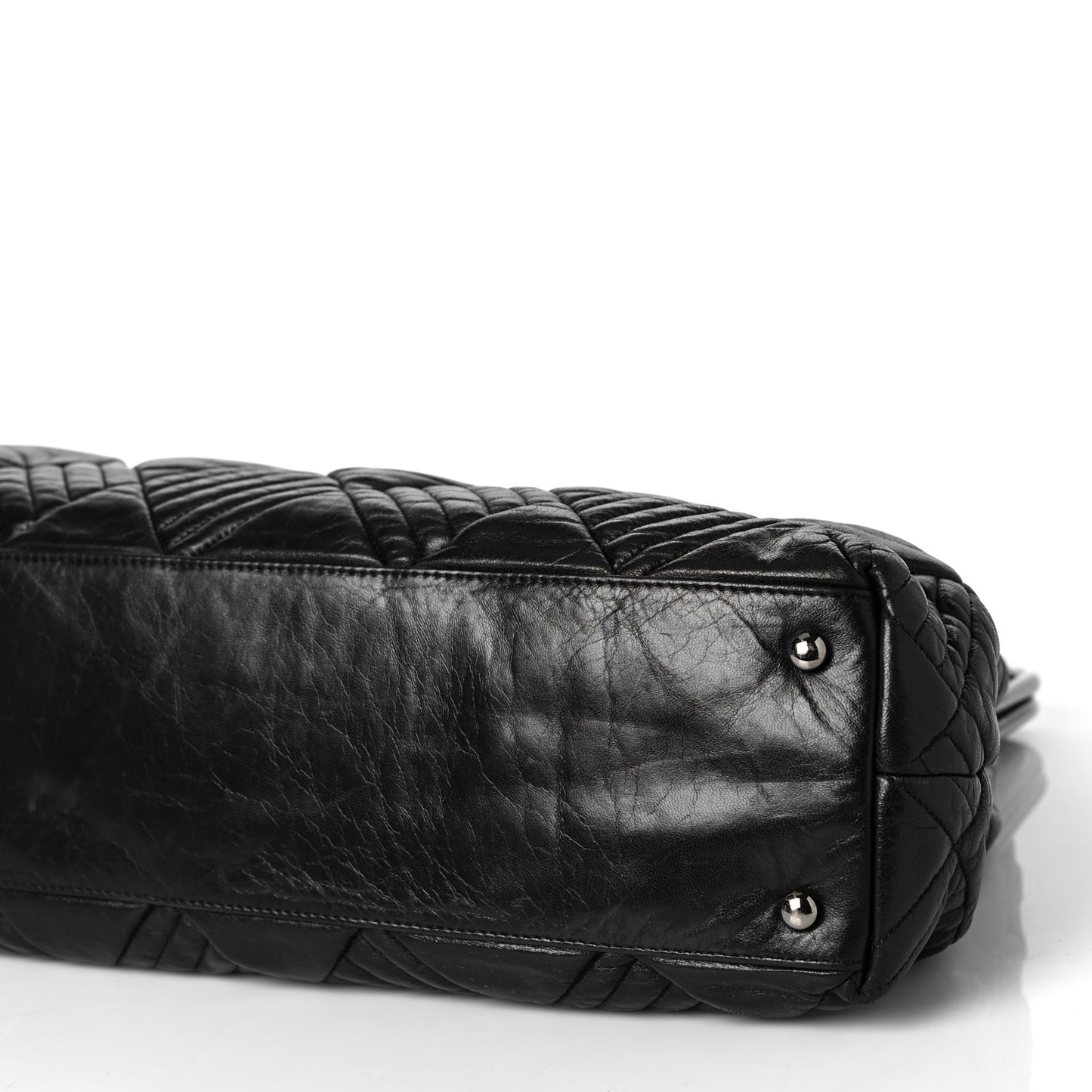 Lambskin Large In and Out Tote Black