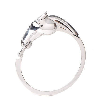 Hermes Sterling Silver PM Galop Bracelet LG 3 of 7