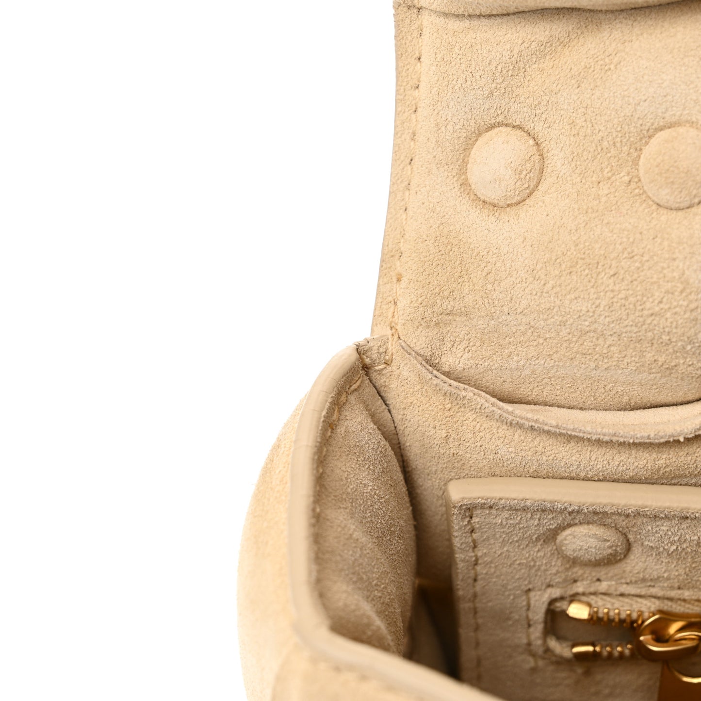 Suede Maxi Intrecciato Padded Chain Cassette Crossbody Bag Sand