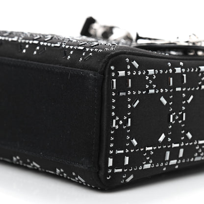 Christian Dior Satin Crystal Cannage Mini Lady Dior Black 7 of 7
