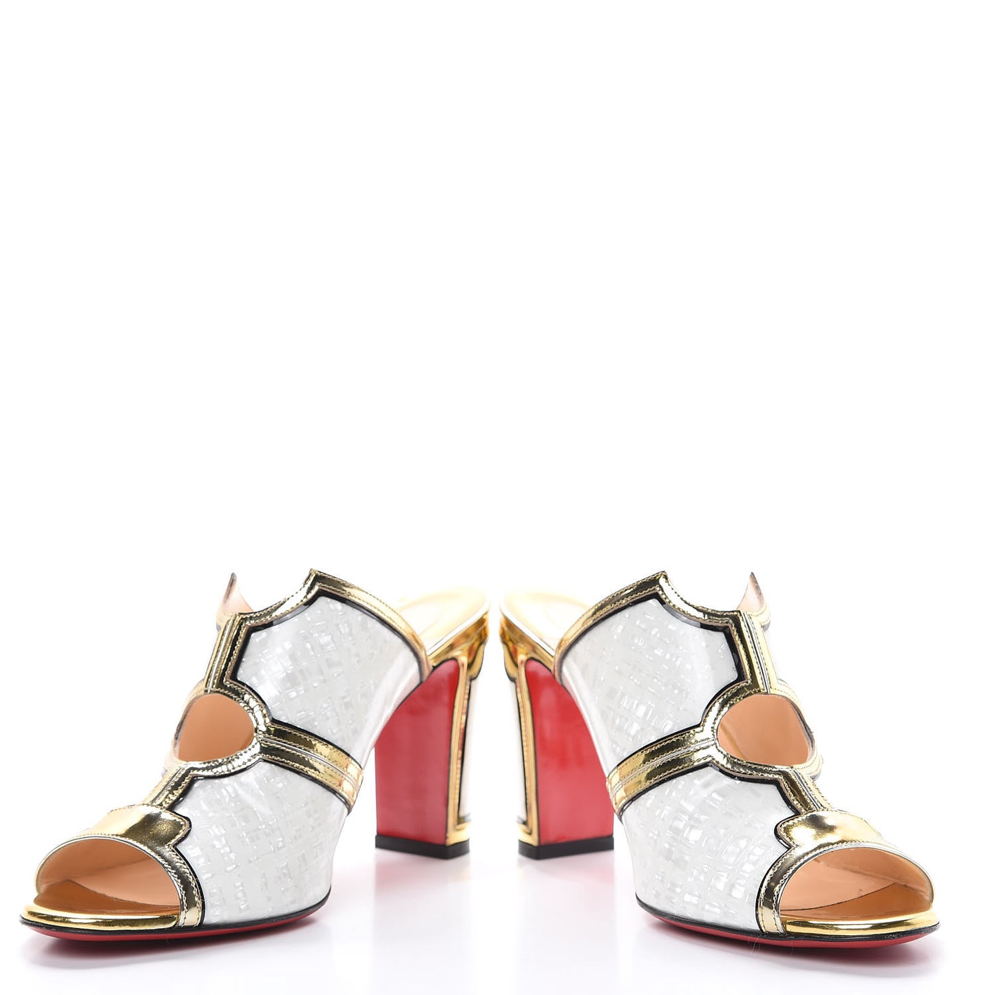 Specchio Patent Interior 85 Slide Sandals 40 Latte