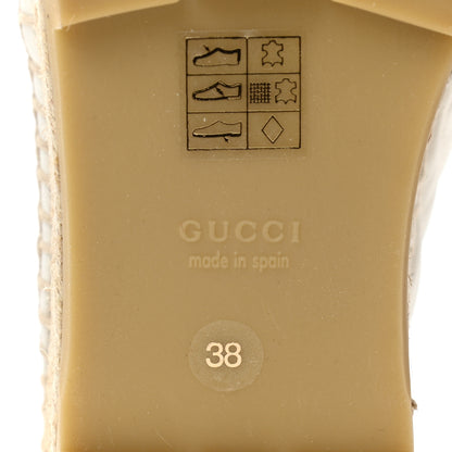 Gucci Nappa Matelasse GG Marmont Platform Espadrilles 38 Great White 6 of 12