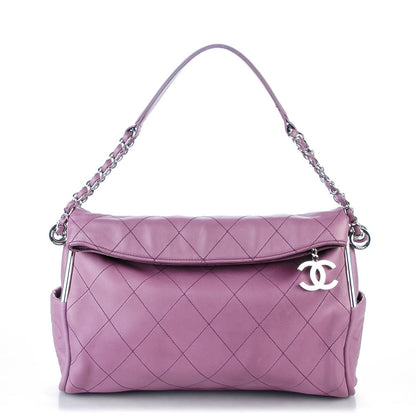 Chanel Lambskin Stitched Medium Ultimate Soft Tote Light Purple 1 of 10