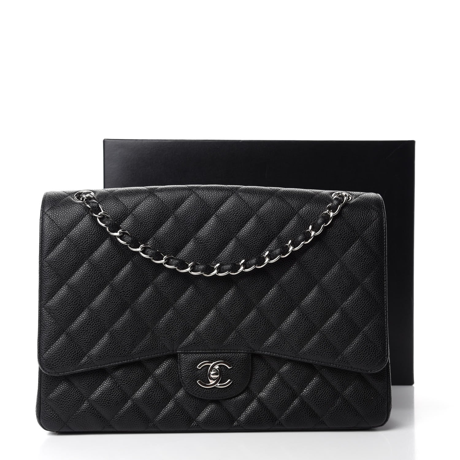 Chanel Caviar Quilted Maxi Single Flap Black 13 of 13