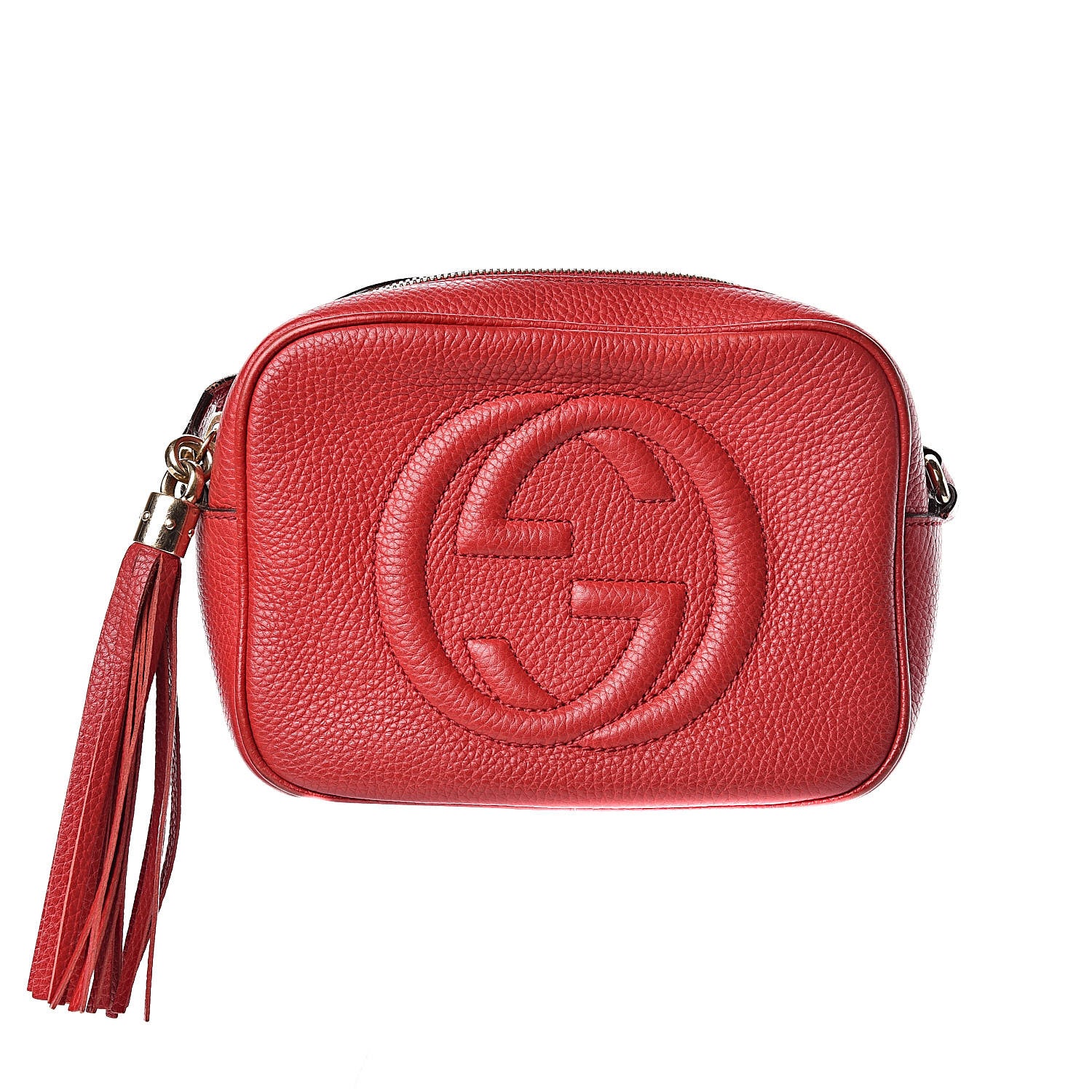 Gucci Pebbled Calfskin Small Soho Disco Bag Tabasco Red 1 of 13