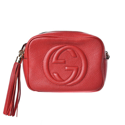 Gucci Pebbled Calfskin Small Soho Disco Bag Tabasco Red 1 of 13
