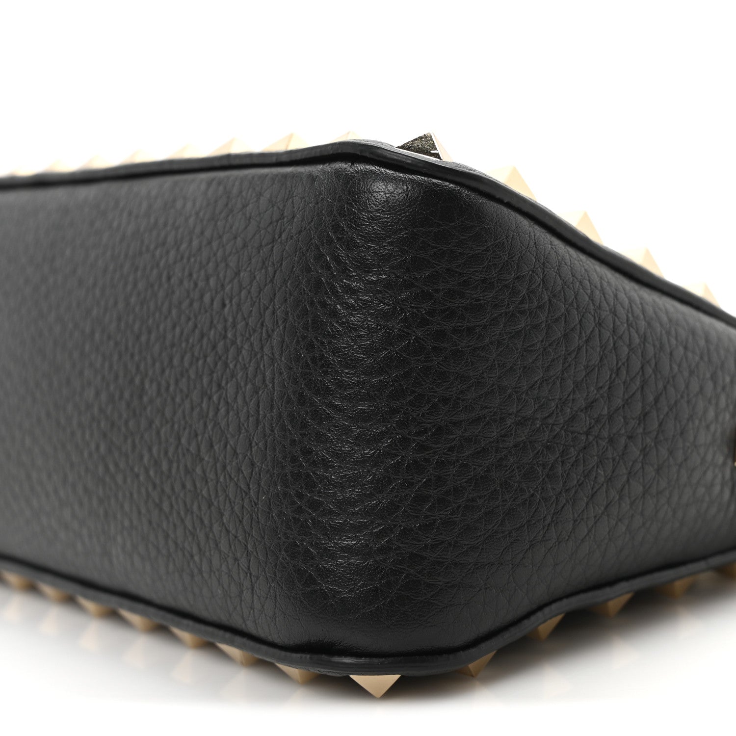 Valentino Garavani Pebbled Calfskin Small Rockstud Flip Lock Shoulder Bag Black 9 of 10