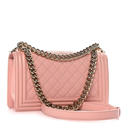 Chanel Caviar Quilted Medium Boy Flap Light Pink 3 of 15