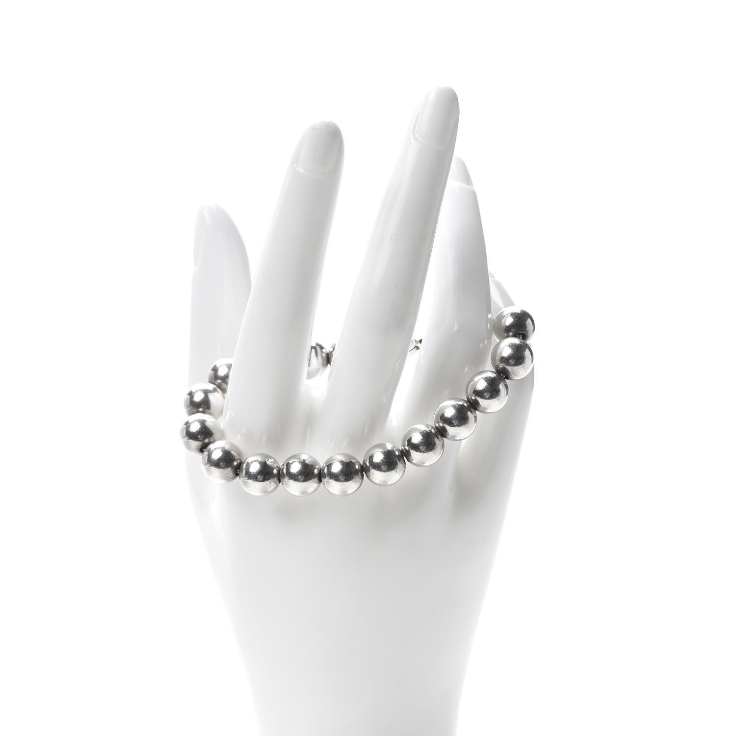 Tiffany Sterling Silver 10mm HardWear Ball Bracelet 2 of 6