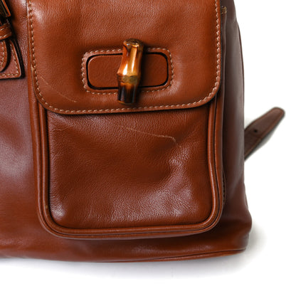 Gucci Calfskin Bamboo Backpack Brown 20 of 31