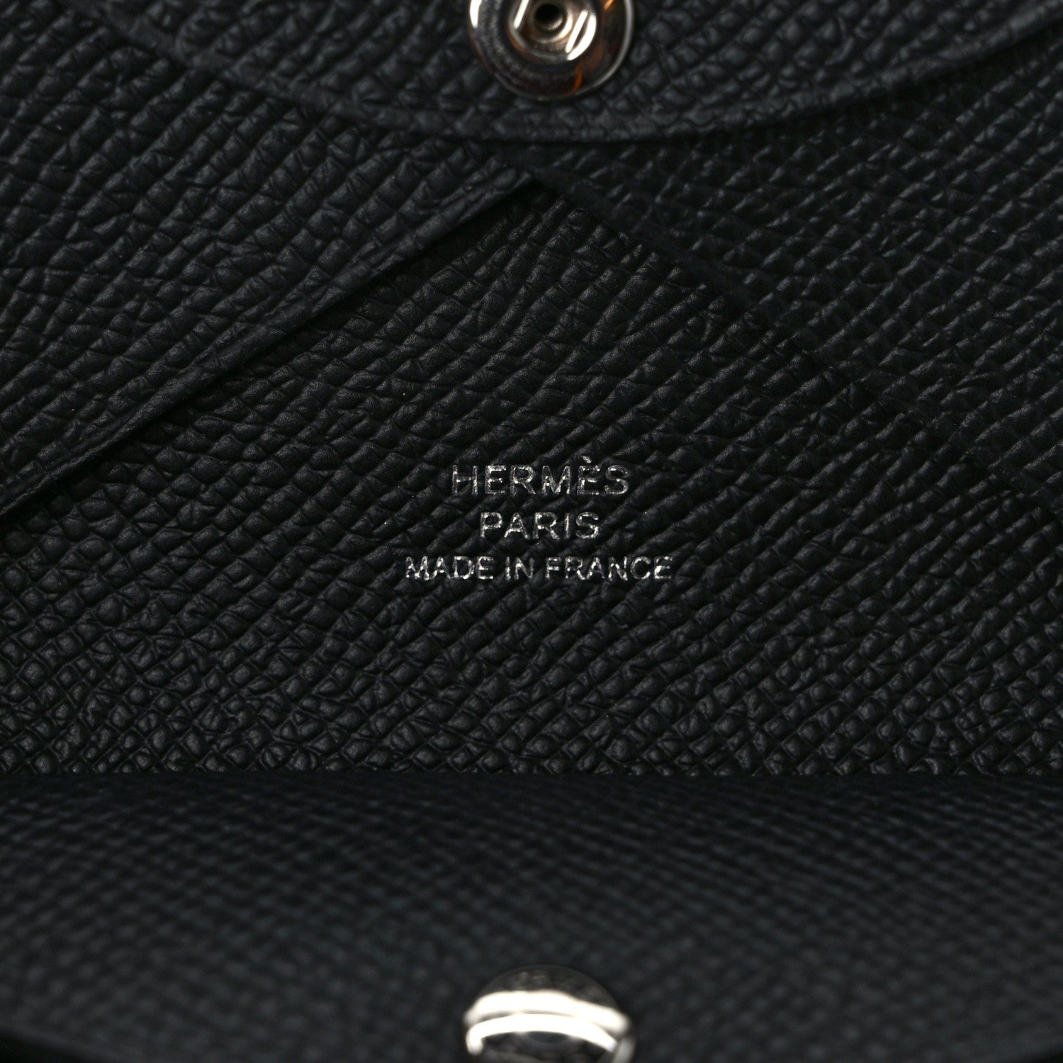 Hermes Epsom Calvi Duo Card Case Black 6 of 7