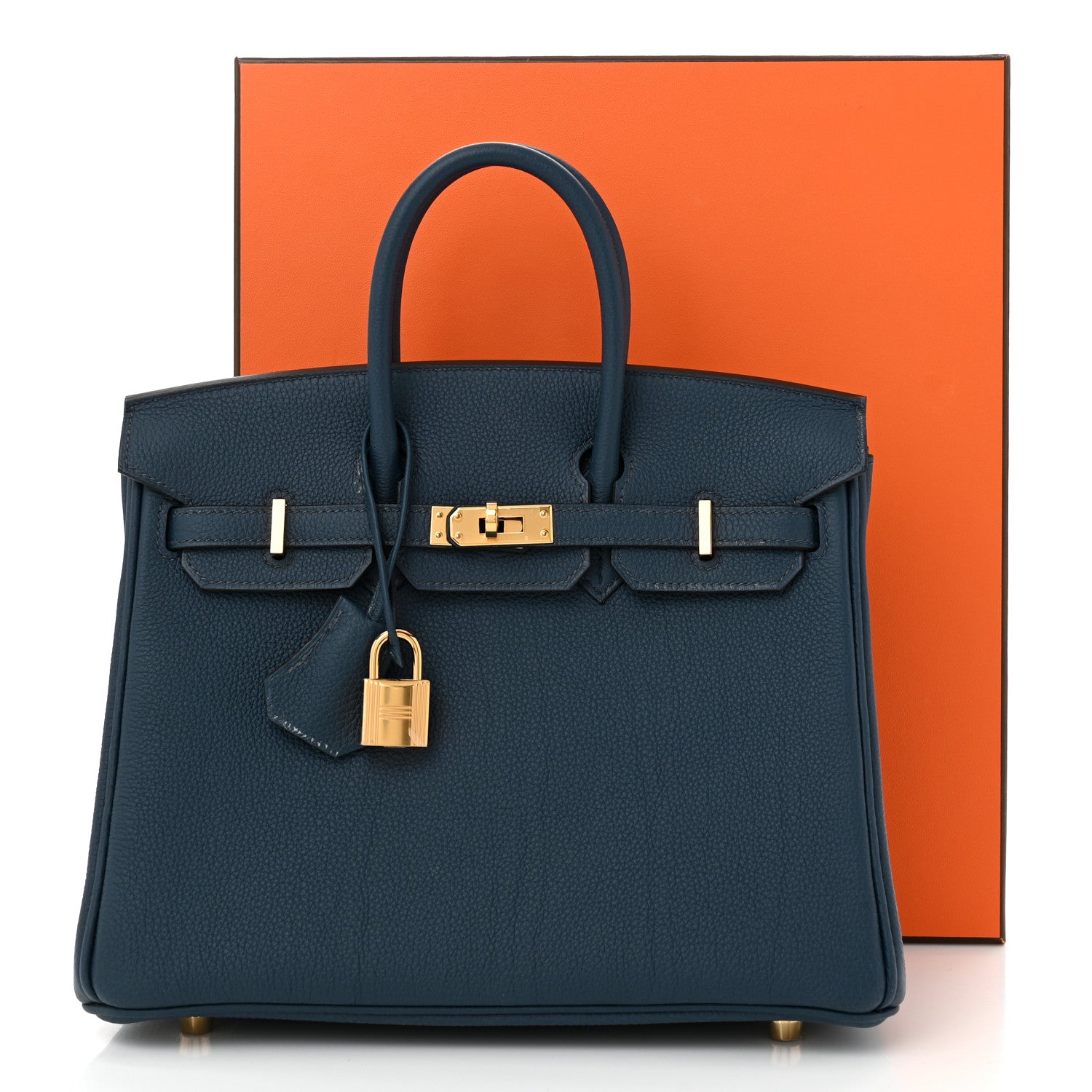 Hermes Togo Birkin 25 Bleu de Prusse 12 of 12