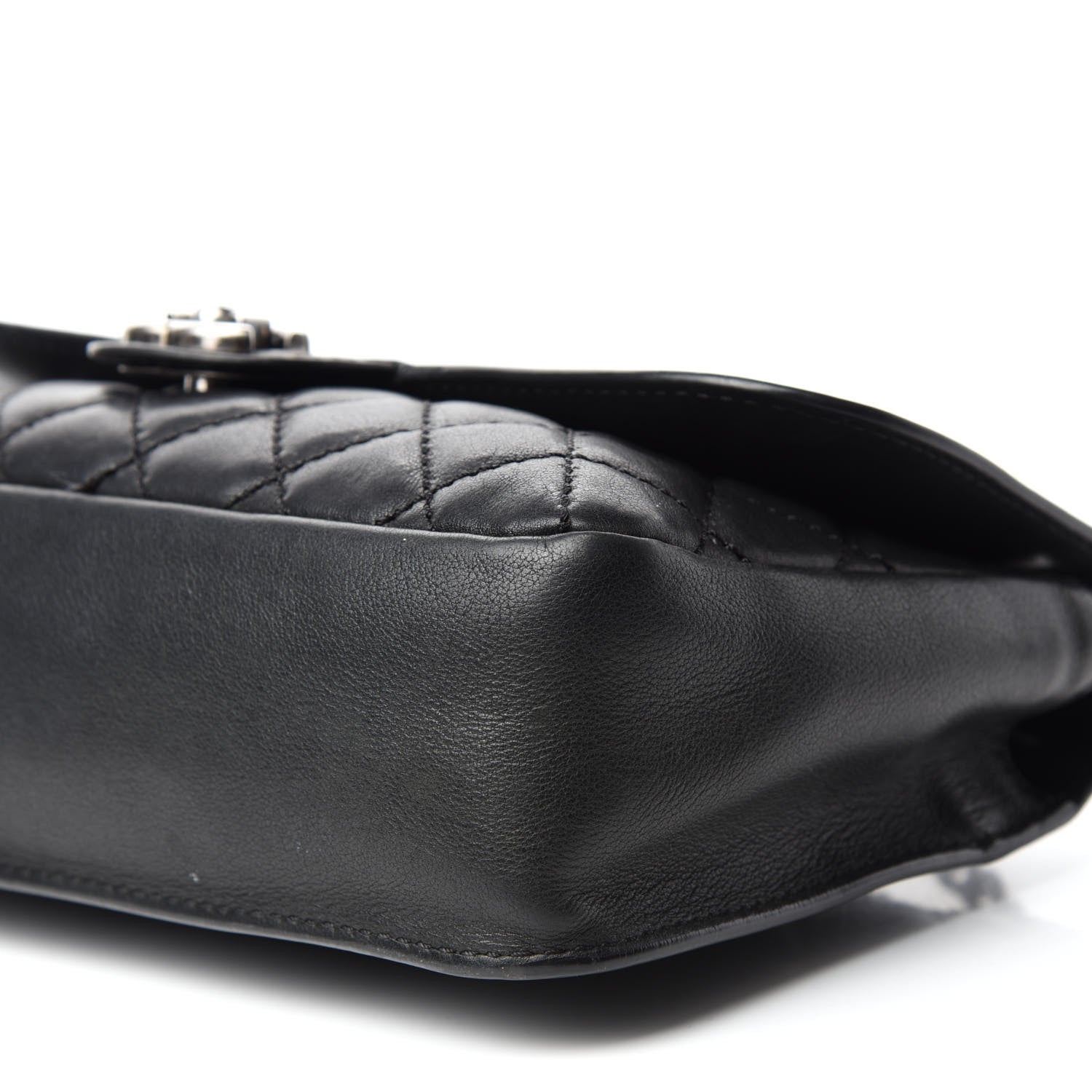 Chanel Calfskin Stitched Quilted Flap Black 7 of 12