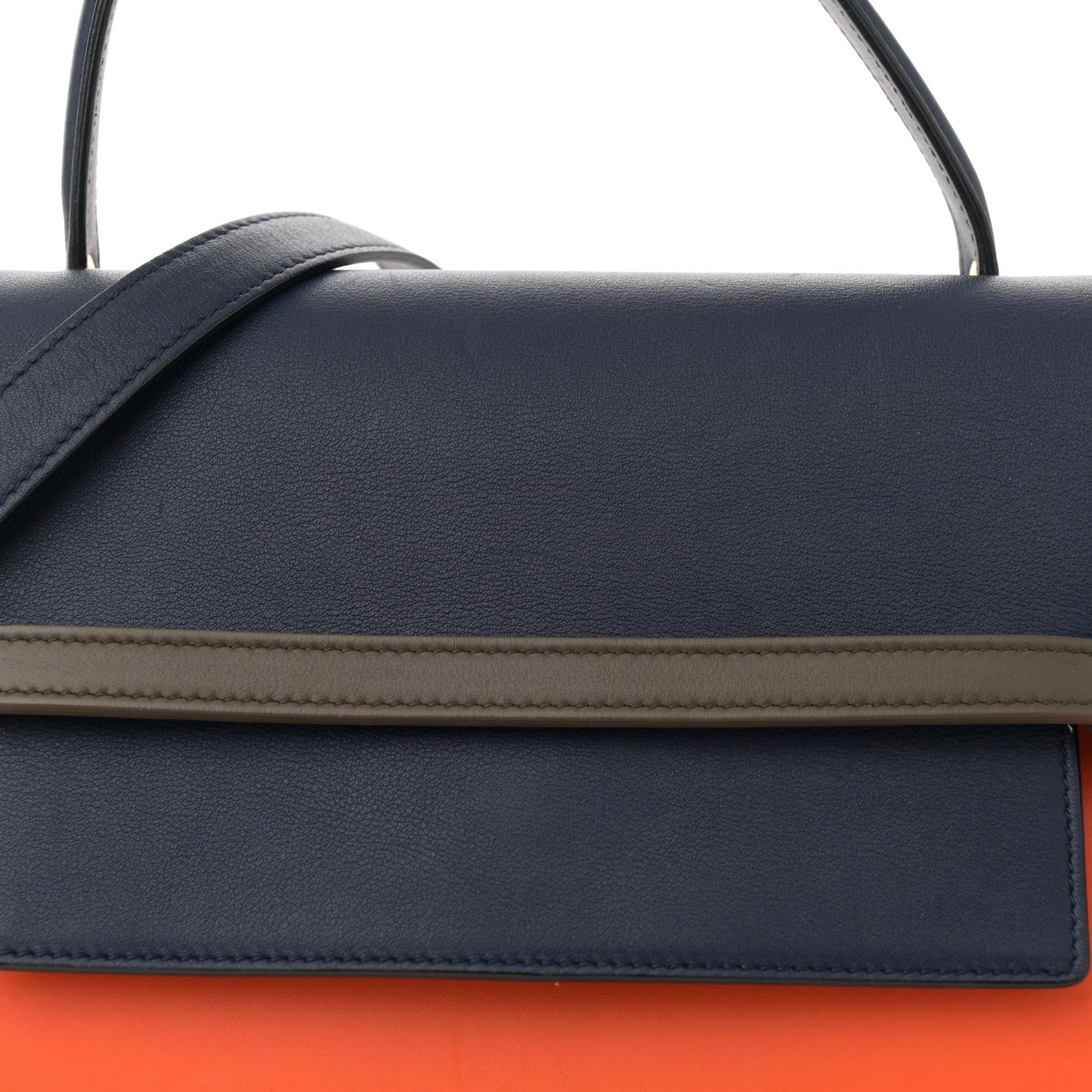 Smooth Calfskin Mini Tri-Color Belt Bag Orange