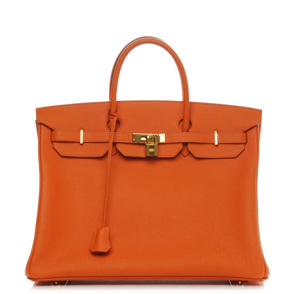 Hermes Togo Birkin 40 Orange 1 of 10