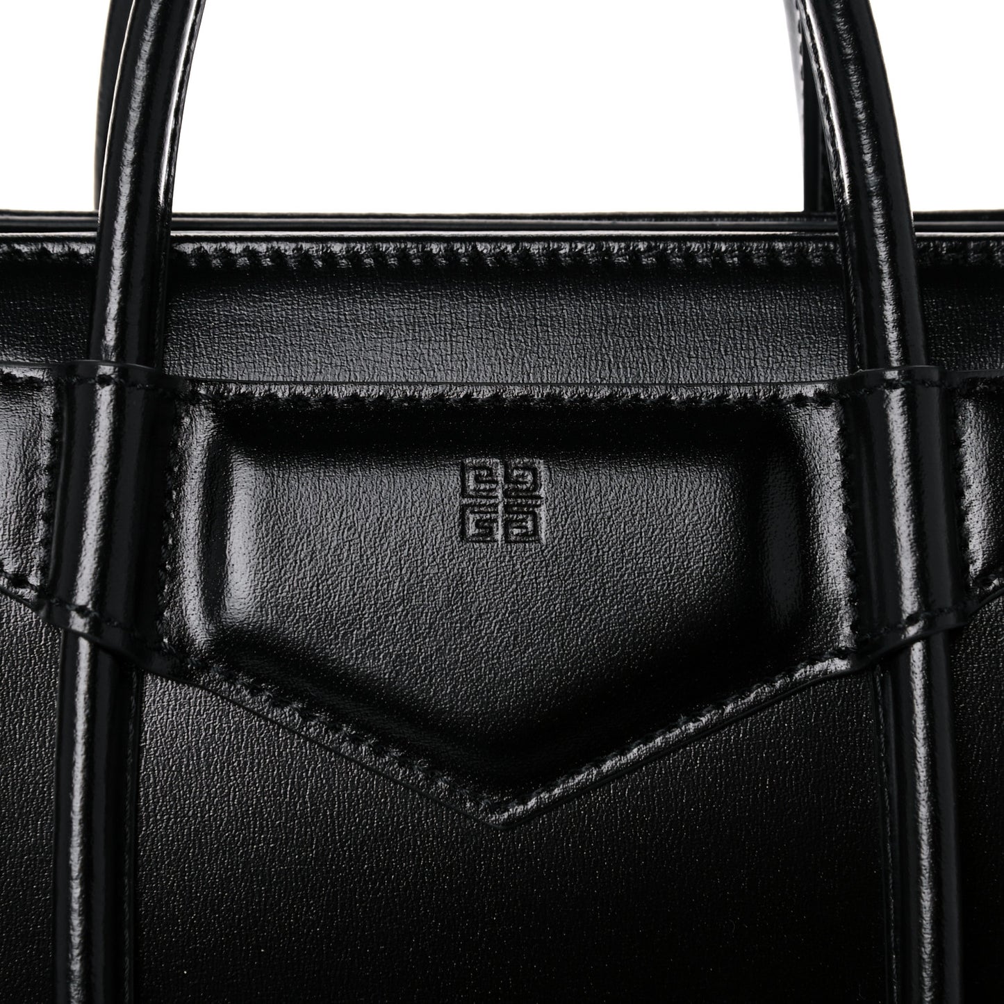 Box Calfskin Mini Lock Antigona Shoulder Bag Black