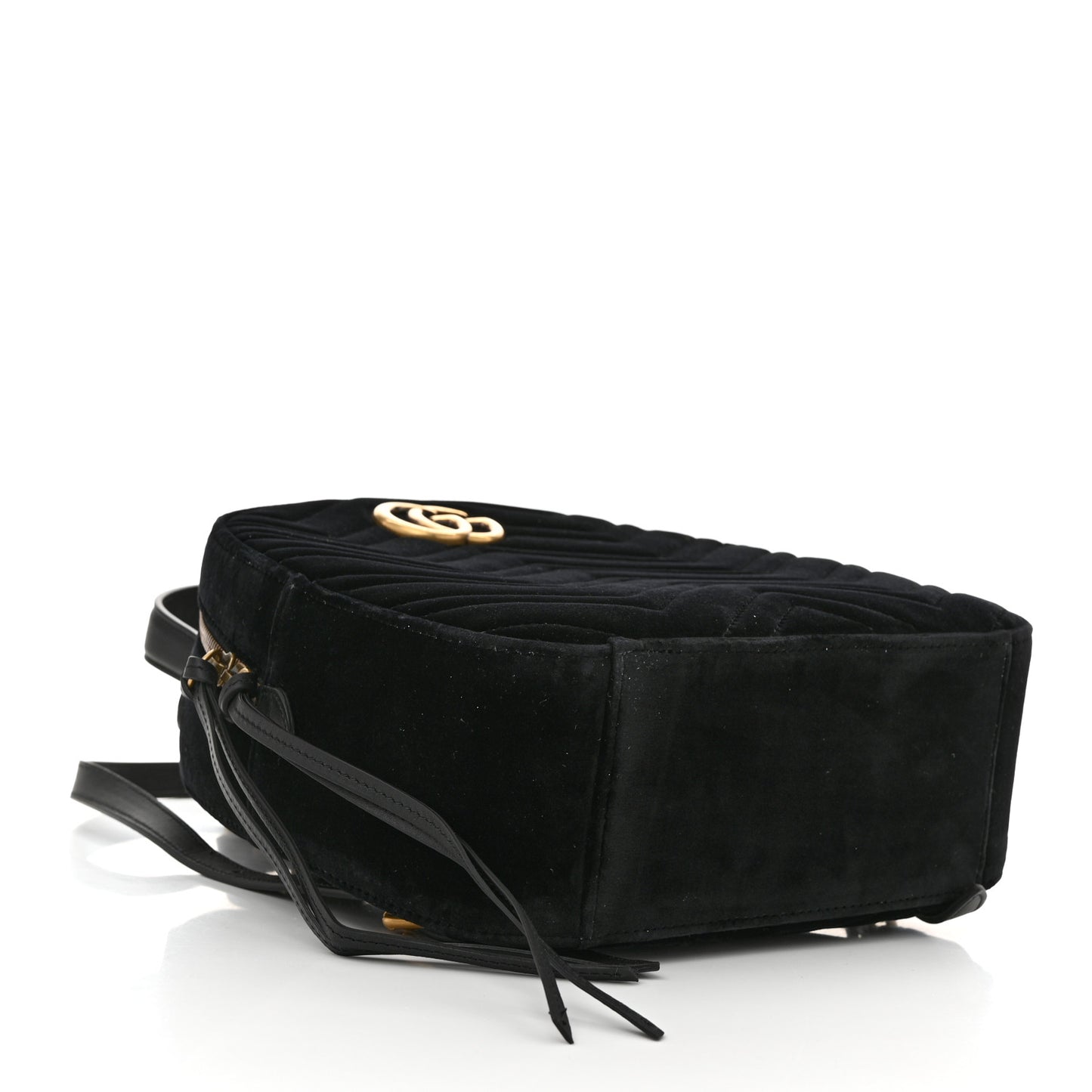 Velvet Matelasse GG Marmont Dome Backpack Black