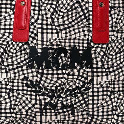 MCM Visetos Medium Liz Reversible Shopper Tote Ruby Red 23 of 23