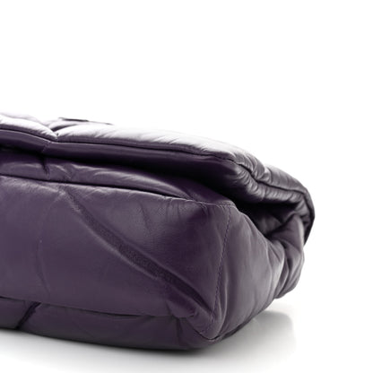 Prada Nappa Soft Padded Logo Embossed Triangle Quilted Shoulder Bag Viola 10 of 12