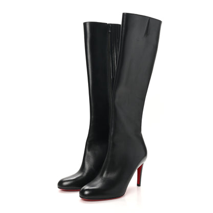 Christian Louboutin Calfskin Pumppie Botta 85 Knee Boots 39.5 Black 3 of 9