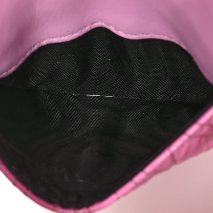 Versace Lambskin Quilted Virtus Chain Card Holder Light Pink 4 of 5