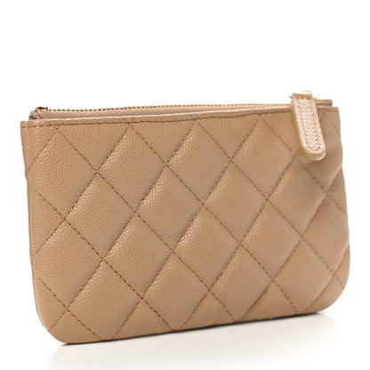 Chanel Caviar Quilted Small Cosmetic Case Beige 3 of 8