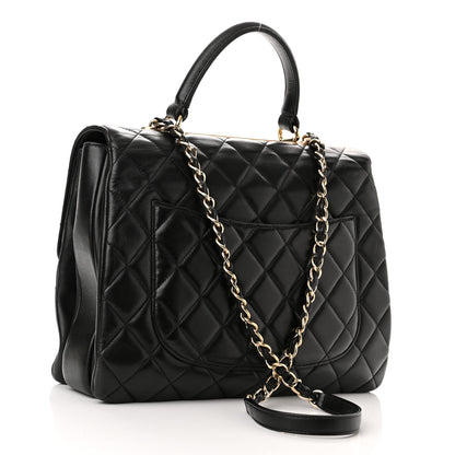 Chanel Lambskin Quilted Large Trendy CC Dual Handle Flap Bag Black 3 of 10