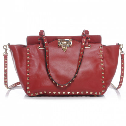 Valentino Garavani Vitello Small Rockstud Tote Rosso Valentino 1 of 8