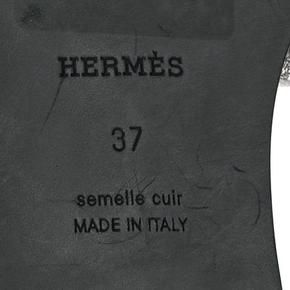 Hermes Velvet Goatskin Crystal Beads Oran Sandals 37 Gris Argente 7 of 10