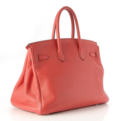 Hermes Taurillon Clemence Birkin 35 Bougainvillea 3 of 31