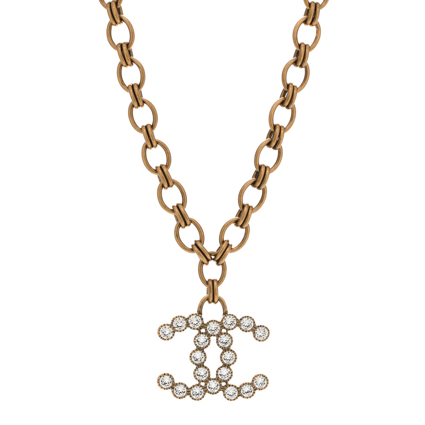 Crystal CC City Of Lights Necklace Gold