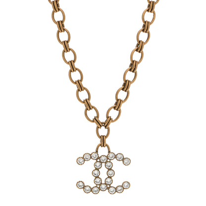 Chanel Crystal CC City Of Lights Necklace Gold 1 of 5