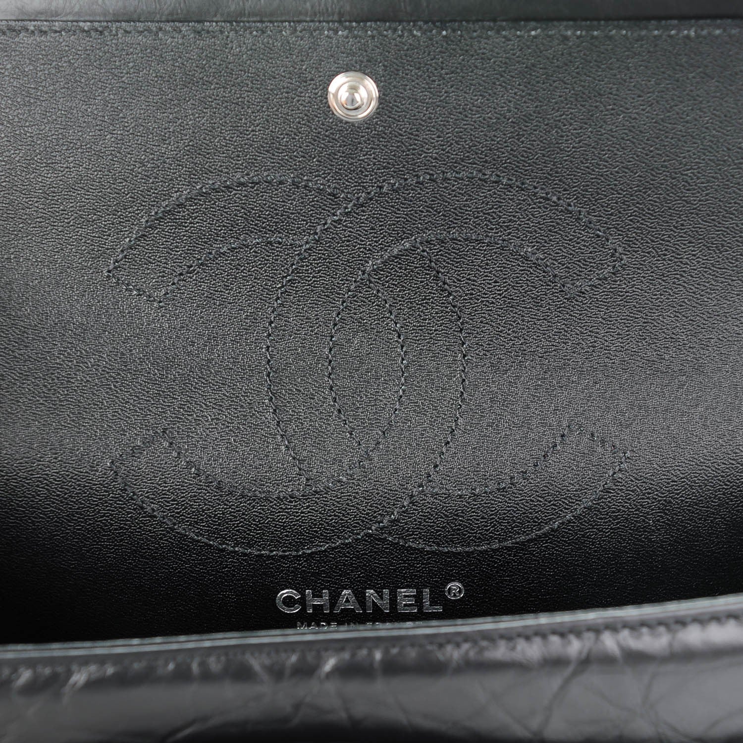Chanel Aged Calfskin Chevron Quilted 2.55 Reissue 225 Flap So Black 6 of 8