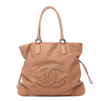 Chanel Calfskin CC Shoulder Bag Dark Beige 1 of 18
