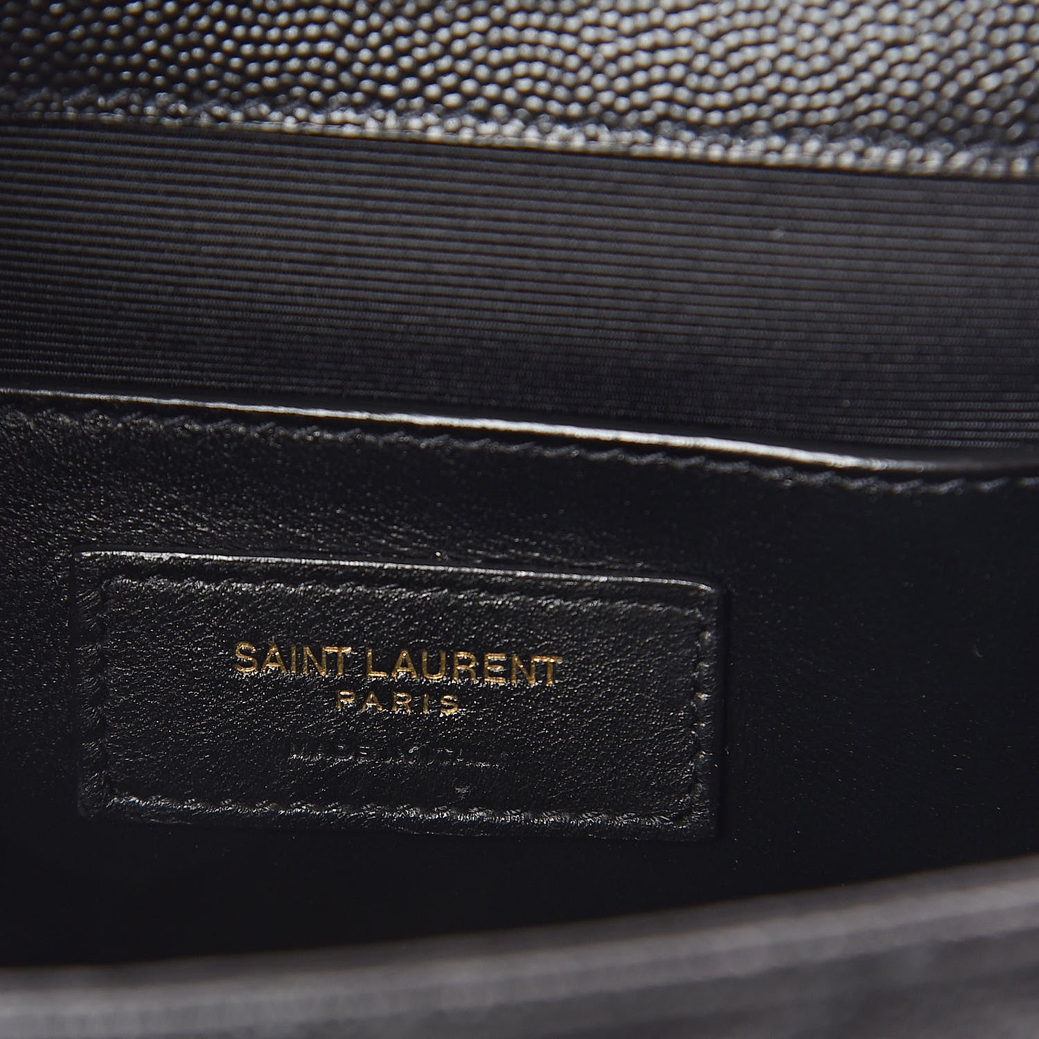Saint Laurent Grain De Poudre Textured Mixed Matelasse Triquilt Small Monogram Satchel Black 6 of 11