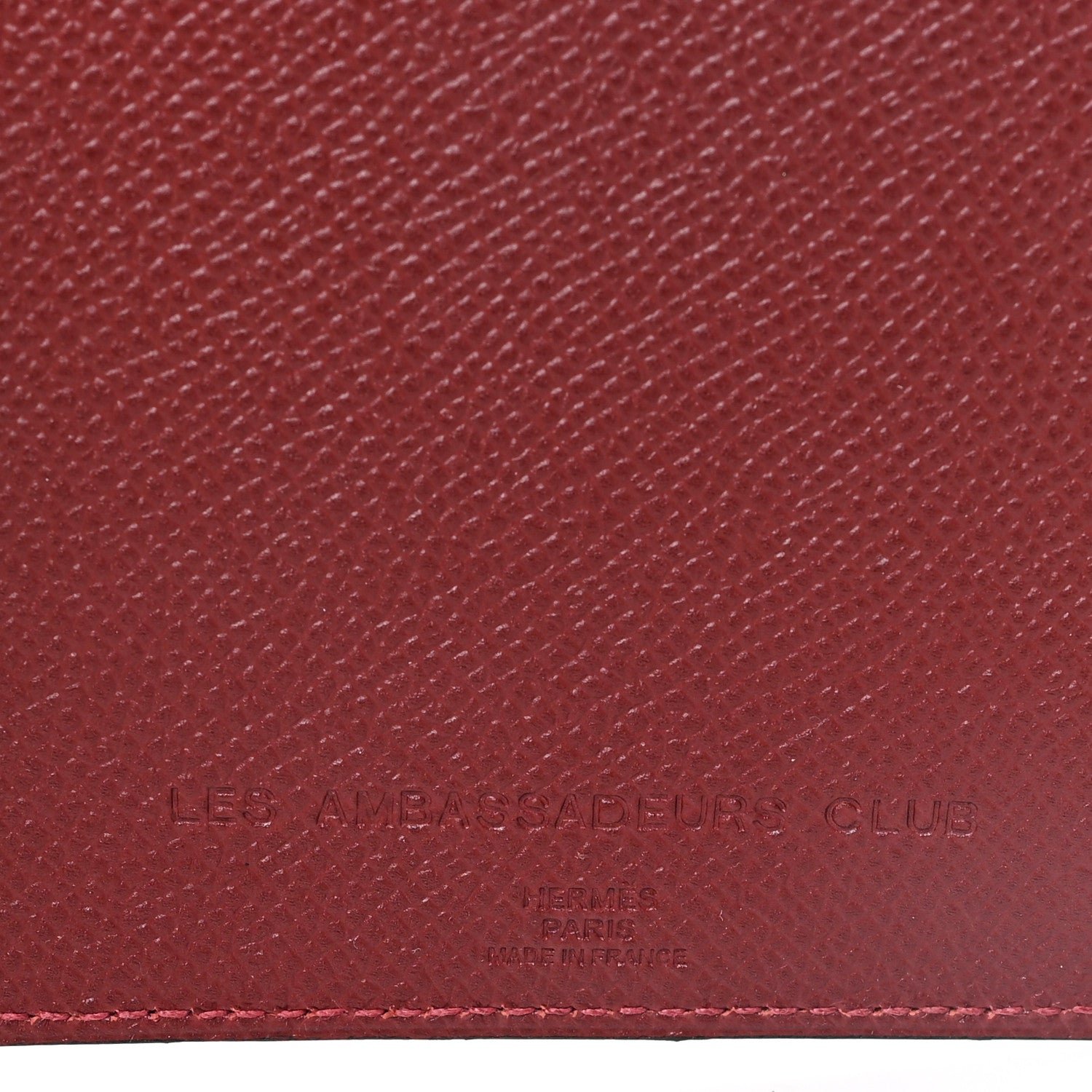 Hermes Epsom Tarmac PM Passport Holder Rouge Grenat 6 of 6