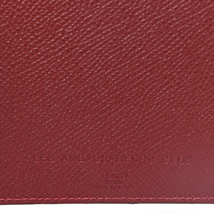 Hermes Epsom Tarmac PM Passport Holder Rouge Grenat 6 of 6