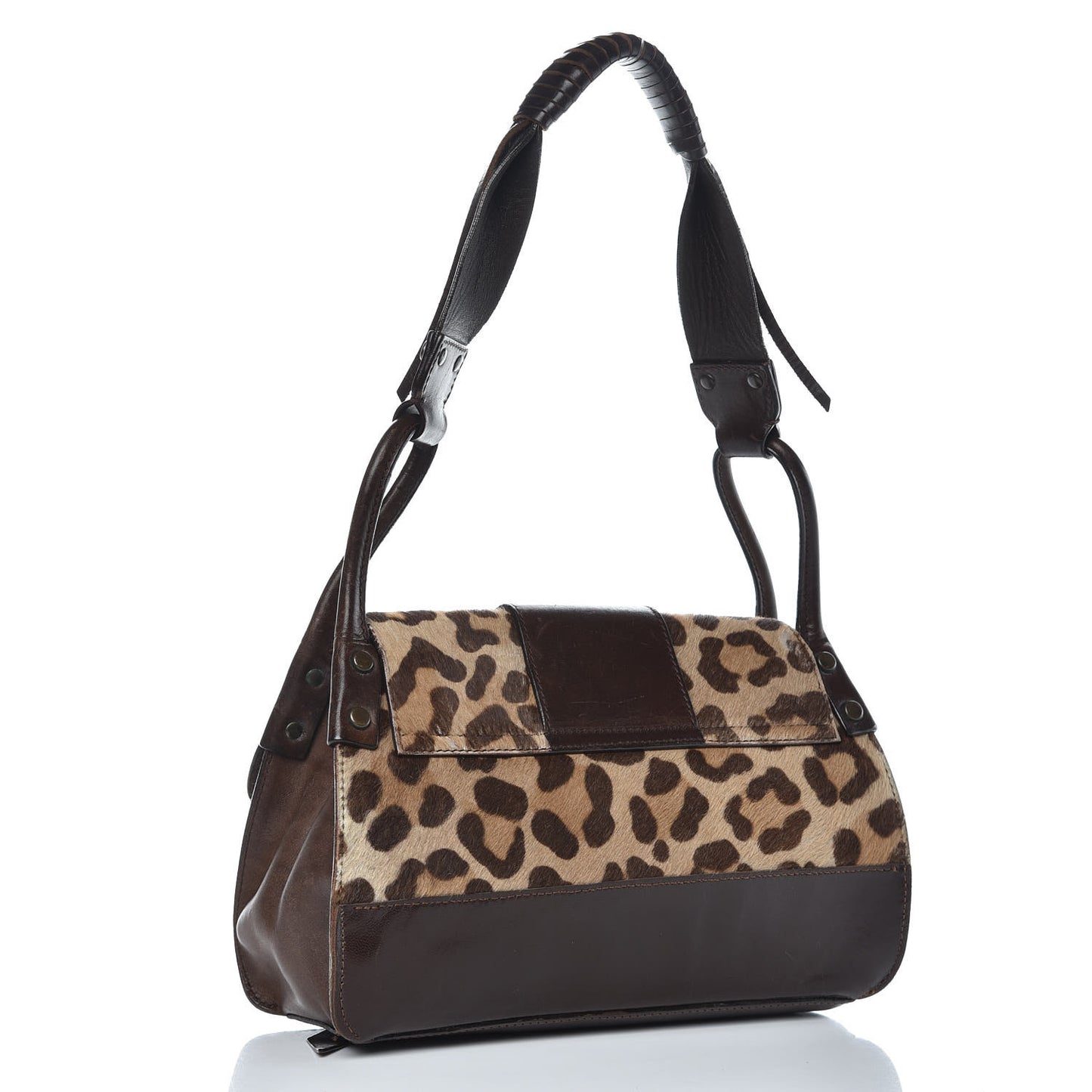Pony Hair Shoulder Bag Leopard
