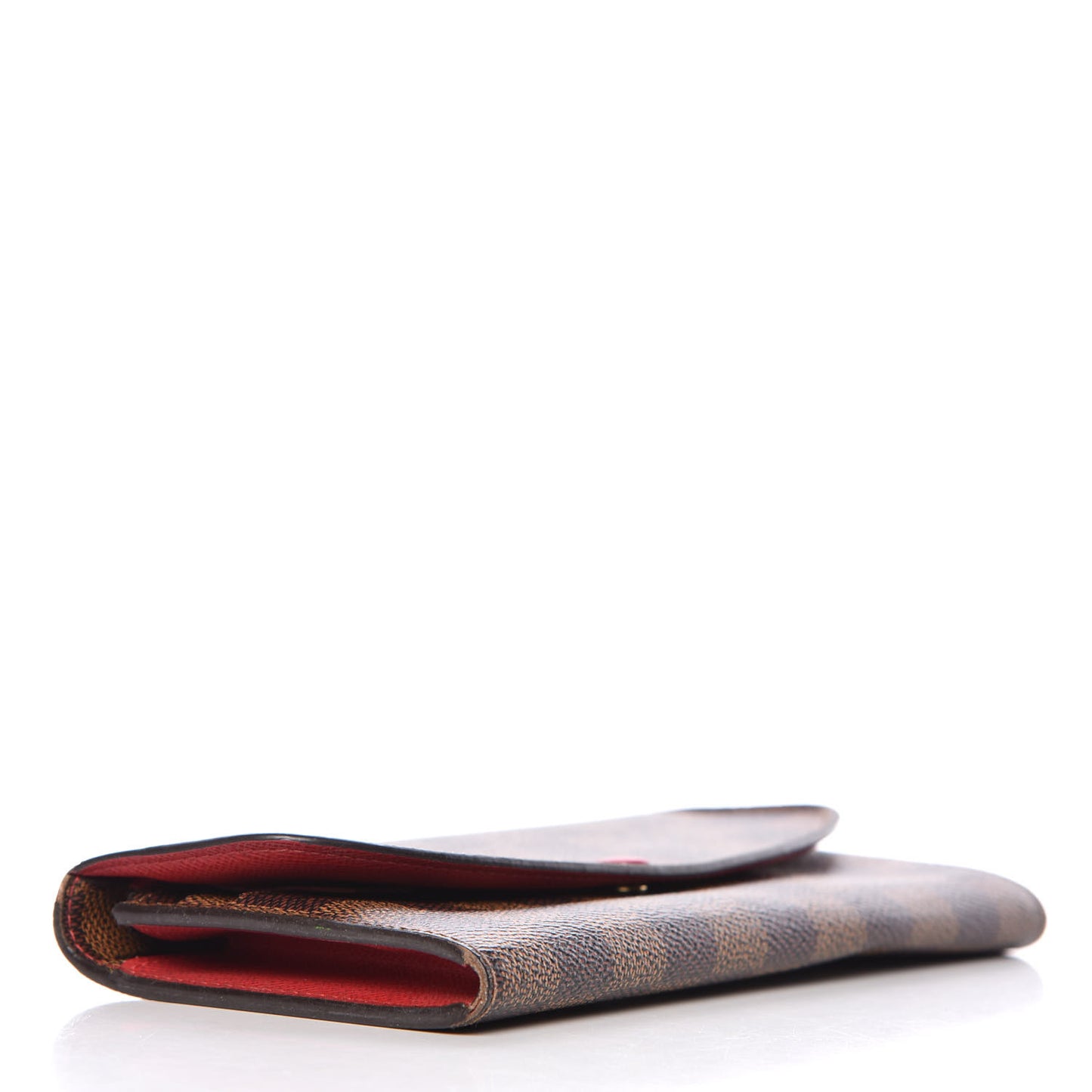 Damier Ebene Emilie Wallet Red